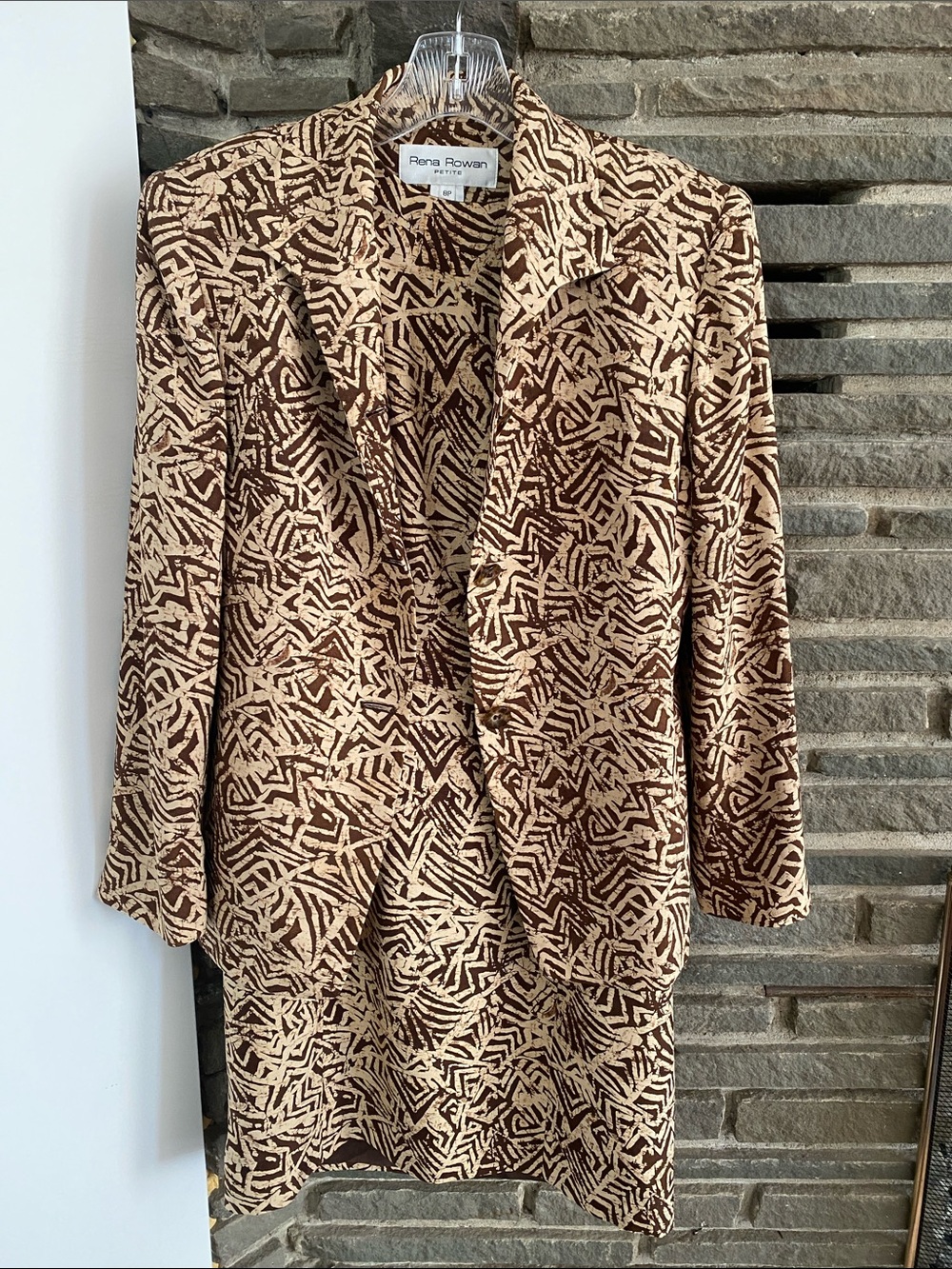 Rena Rowan silk dress suit jacket coat blazer 2piece set